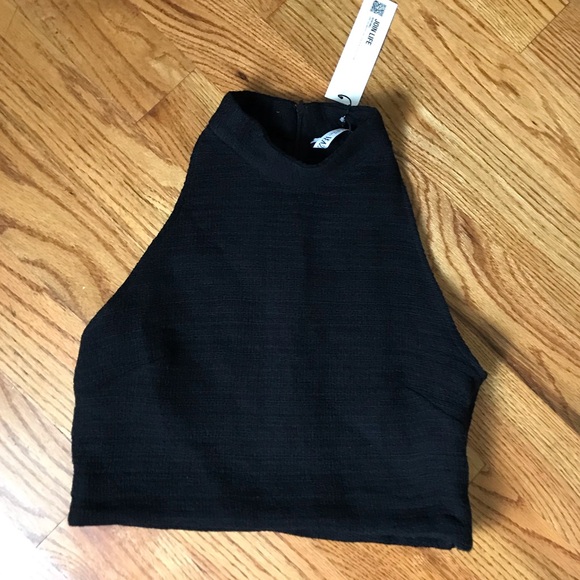 Zara Tops - Zara Black Crop Top NWT
